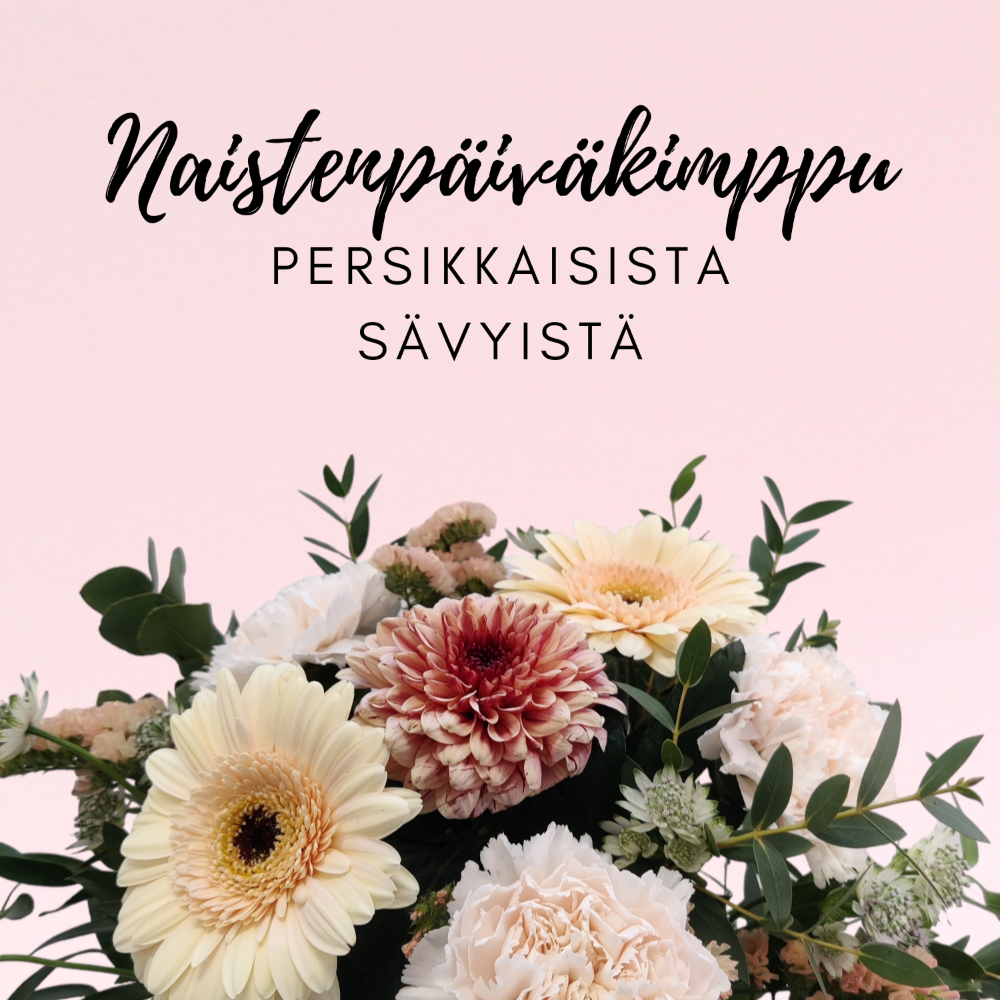 Naistenpäiväkimppu persikka